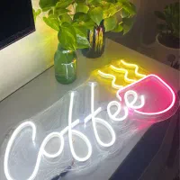 تابلو نئون نو کافی Caffee