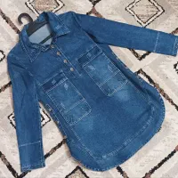 مانتو جین شیک کت لی خوشرنگ