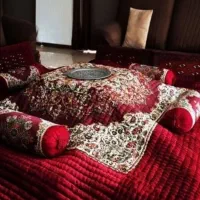 لحاف کرسی دست دوز سنتی مدل بارمان 3 در 3 مربع فول|رختخواب، بالش، پتو|تهران, شهرک ولیعصر جنوبی|دیوار