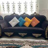 مبل ۷نفره با کوسن وجلومبلی