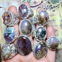 مجموعه ۱۰ عددی انگشتر شجر گل زرد و گل اناری