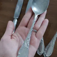 قاشق چنگال قدیمی روکش نقره