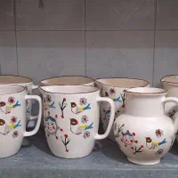 قوری و پارچ سفالی|قوری، کتری، قهوهساز دستی|یزد, |دیوار