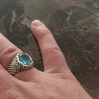 انگشتر توپاز سوئیسی نقره