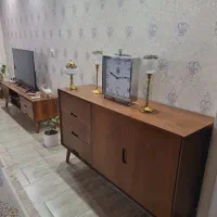 کنسول چوبی در حد نو|بوفه، ویترین، کنسول|چالوس, |دیوار