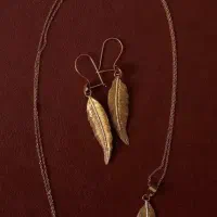 نیم ست طلا نو فوق العاده زیبا و ظریف و سبک