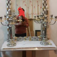 آینه و شمعدان در حد نو