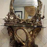 اینه شمعدان کاملا تمیز و سالم