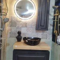 روشویی کابینتی مشکی راش