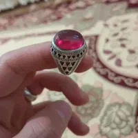 انگشتر نقره یاقوت