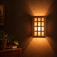 چراغ خواب چوبی دست ساز