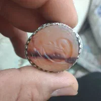 انگشتر نقره عقیق یمنی کهنه مصور|جواهرات|قم, جمکران|دیوار