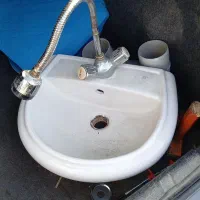 فروش روشویی به همراه شیر مخلوط و سیفون