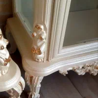 ویترین چوب راش نو ورق طلا|بوفه، ویترین، کنسول|قم, زنبیل آباد|دیوار