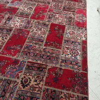 فرش دستباف چهلتکه کلاژ افق|فرش|تهران, ستارخان|دیوار
