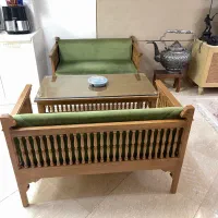 مبل ۶ نفره سنتی خراطی شده دست ساز چوب راش