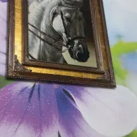 سلام و ارادت ی تابلو فرش دستبافت چله ابریشم