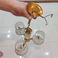 یک جفت لوستر سه شاخه سالم