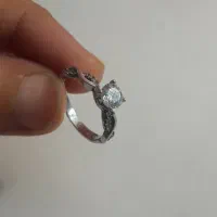 انگشتر نقره زنانه با نگین الماس