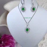 نیم ست نقره جواهری