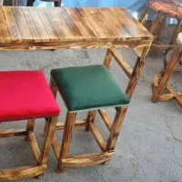 میز۲نفره کمجا میزوصندلی مستطیل کافه ای