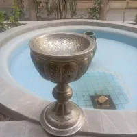 سنگاب قلمزنی ریزه .برنجی سفید شده