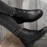 نیم بوت مردانه بندی ساق دار مول دژاوو رنگ مشکی