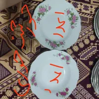 چینی گل سرخ قدیمی|ظروف سرو و پذیرایی|محمدیه-قزوین, |دیوار