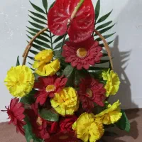 سبد گل زیبا|گل مصنوعی|قزوین, |دیوار