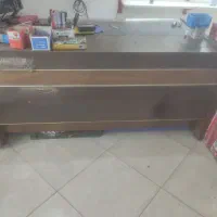 میز مدیریت چوبی با روکش چرم