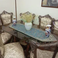 میز ناهار خوری استیل فندقی|میز و صندلی غذاخوری|تهران, زنجان جنوبی|دیوار