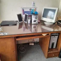 کتابخانه چوبی جادار  میز کامپیوتر  میز آرایش|کتابخانه، شلف، قفسه‌های دیواری|تبریز, |دیوار