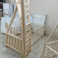 تخت کودک  کلبه مونته تمام چوب
