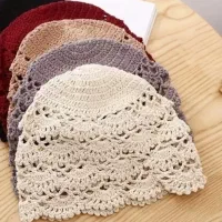 کلاه تور بافت لئونی قلاببافی