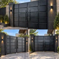 تولیدی درب حیاط باغ ویلا و پارکینگ ورودی فلز آماده