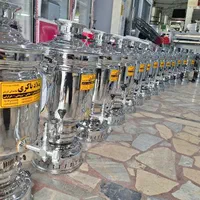 سماور گازی برنجی نقره ای سنتی|سماور، چای‌ساز، قهوه‌ساز|ساری, |دیوار