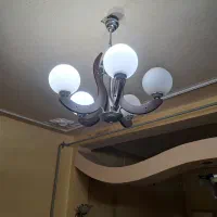 لوستر ۵ شاخه جنس چوب وفلز