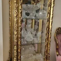 بوفه سلطنتی،ویترین طلاکوب تمام چوب منبت کاری،نو نو