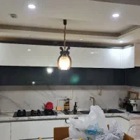 کابینت هایگلس سفیدو طوسی|مصالح و تجهیزات ساختمان|اهواز, کوروش|دیوار