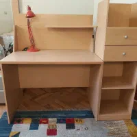 میز تحریر با کتابخانه کاملا تمیز و نو|میز تحریر و کامپیوتر|تهران, فرمانیه|دیوار