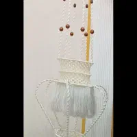 آویزگلدان دوطبقه طرح مکرومه بافی