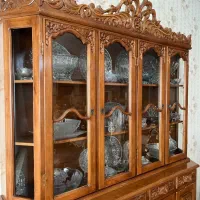 بوفه ی تمام چوب کاردست منبت کاری شده|بوفه، ویترین، کنسول|زنجان, |دیوار