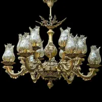 لوستر از شاخه ای ۸۰۰ت برنزی|لوستر و چراغ آویز|کرج, حصارک پایین|دیوار