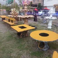 میز وصندلی کباب‌پز بتنی