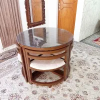 میز ناهار خوری ۴نفره مدل گرد کمجا و مدل مبلی