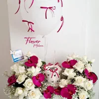 پک تولد گل و کیک گل طبیعی