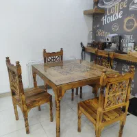 میزو صندلی کاملا چوب سالم وشیک|میز و صندلی غذاخوری|آمل, |دیوار