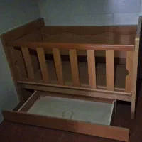 تخت و کمد شیک نوزادی تا ۶ سالگی حفاظ ریلی کشو دار|تخت و صندلی بچه|قم, سعادتی|دیوار