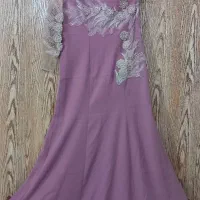 لباس مجلسی با گلهای پنلی