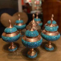 ظروف پذیرایی مینا کاری و مس اصفهان